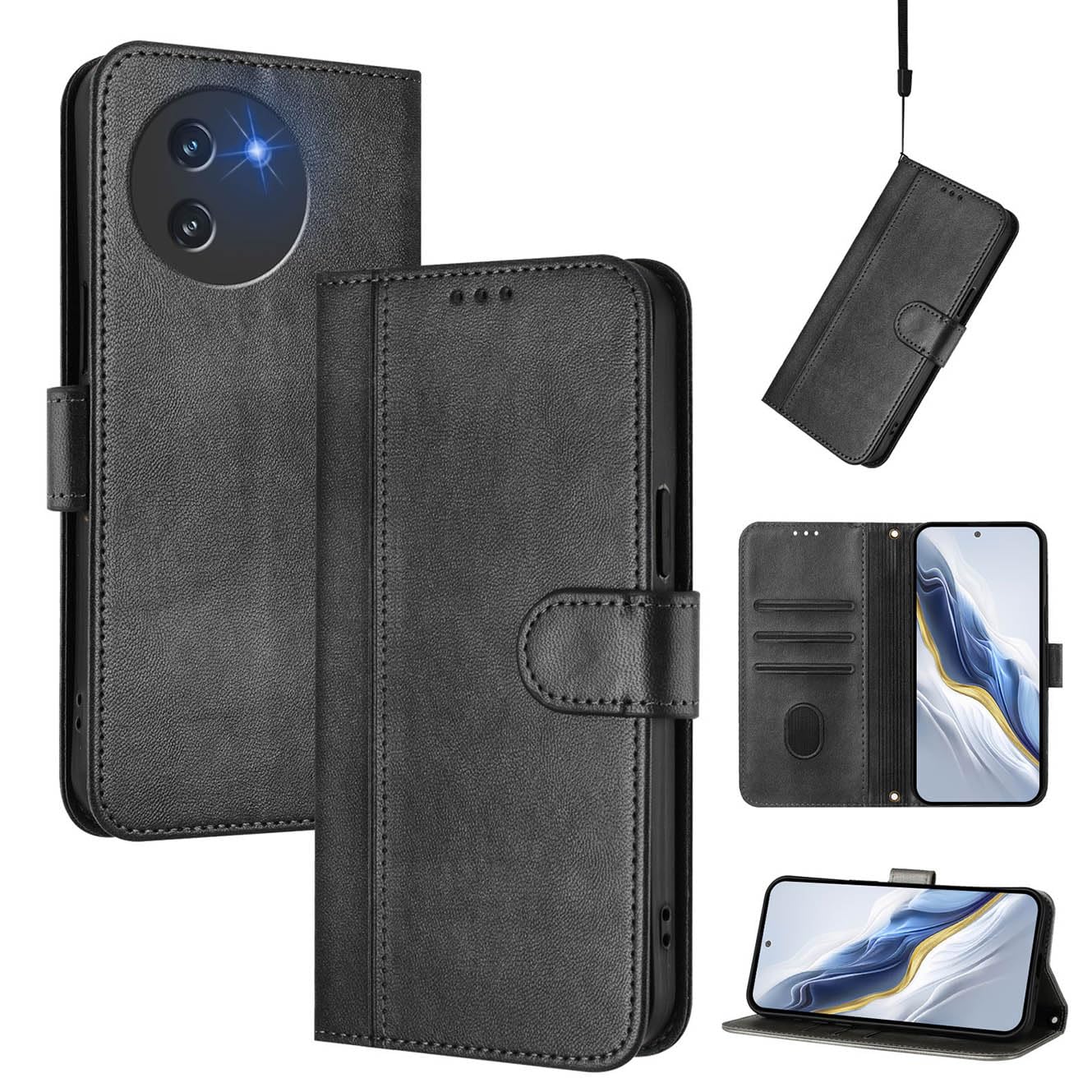 Cover Doogee Note 59 Pro Turchese Vintage: Il Portafoglio RFID Glamour