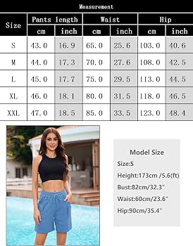 Short De Sport Femme Aottori – Bermudas Taille Haute Coton Poches Pour Yoga Running Fitness