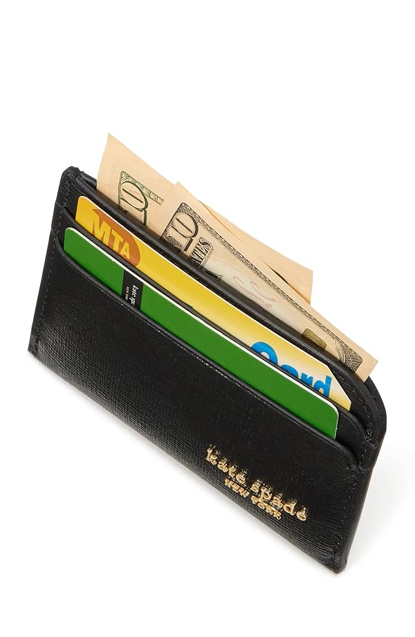 kate spade new york Devin Saffiano Leather Card Holder, Black by kate spade new york - Used condition - Image 5