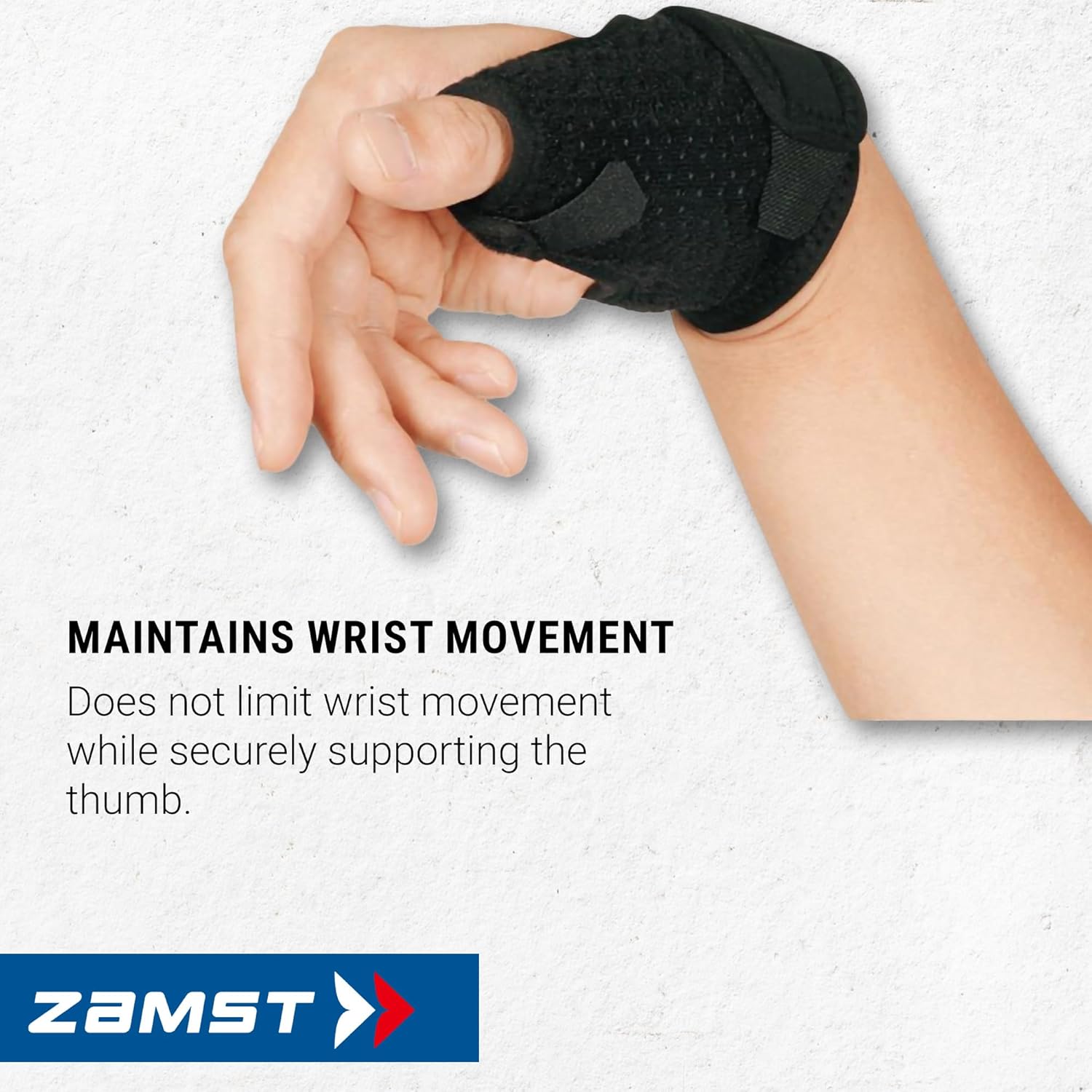 Zamst Thumb Guard - Sports Thumb Spica Splint for Men and Women, Catchers Thumb Guard for Injury and Sprain, Compression Support Brace - For Left and Right Hand - Large