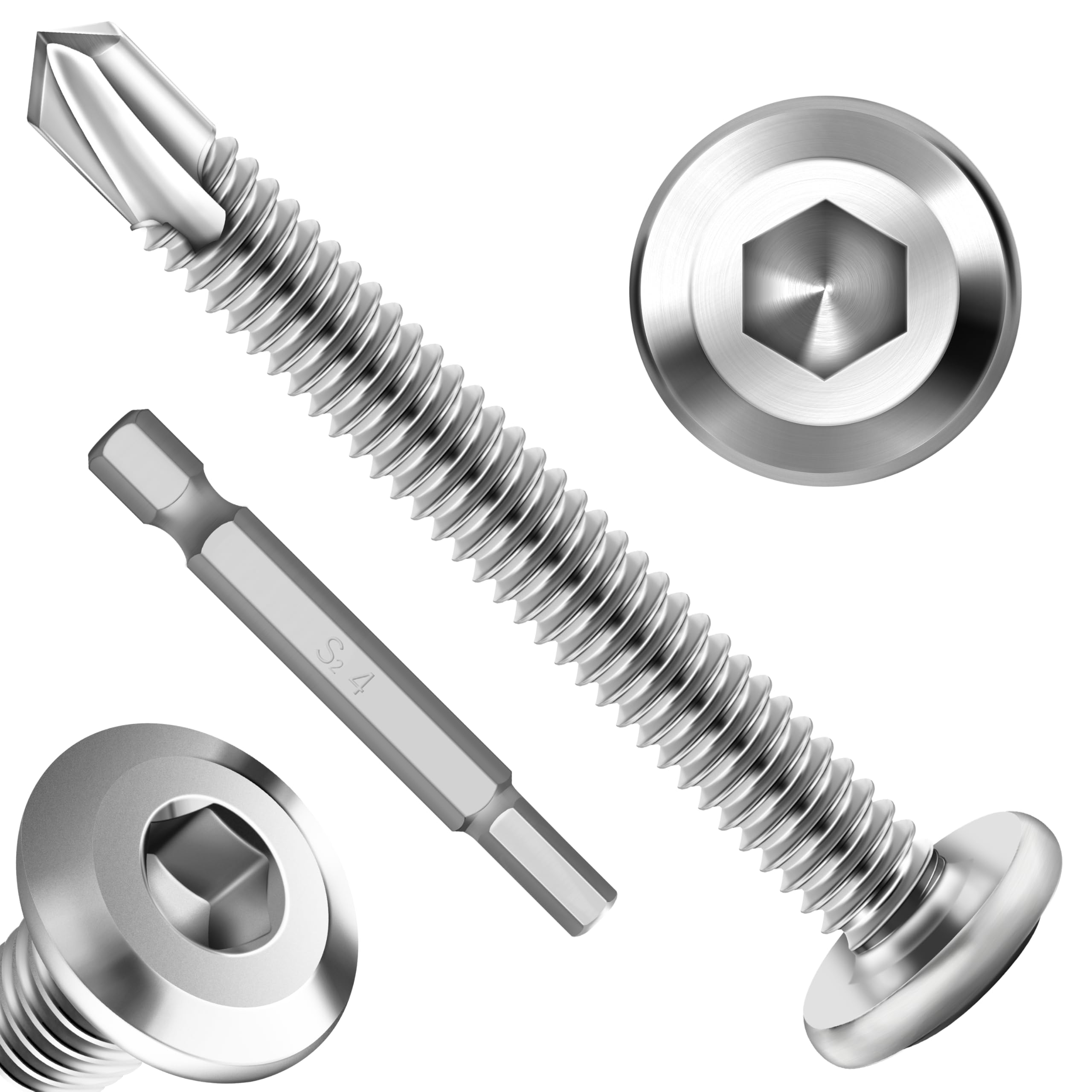 Sheet Metal Screws - 110 Pcs Stainless Steel Kit -9 Sheet Metal Screws - 110 Pcs Stainless Steel Kit -9