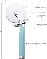 Vista 3 de KitchenAid Rueda de Pizza Clásica con Cuchilla Afilada para Cortar Cortezas, Pasteles y Más, Protector de Dedos Integrado para Seguridad y Agarre