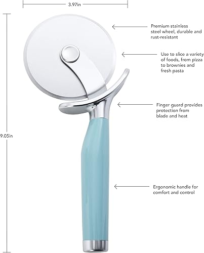 Miniatura 7 de KitchenAid Rueda clásica para pizza, 9 pulgadas, negro y KE112OHOBA Classic Euro Peeler, talla única, negro 2