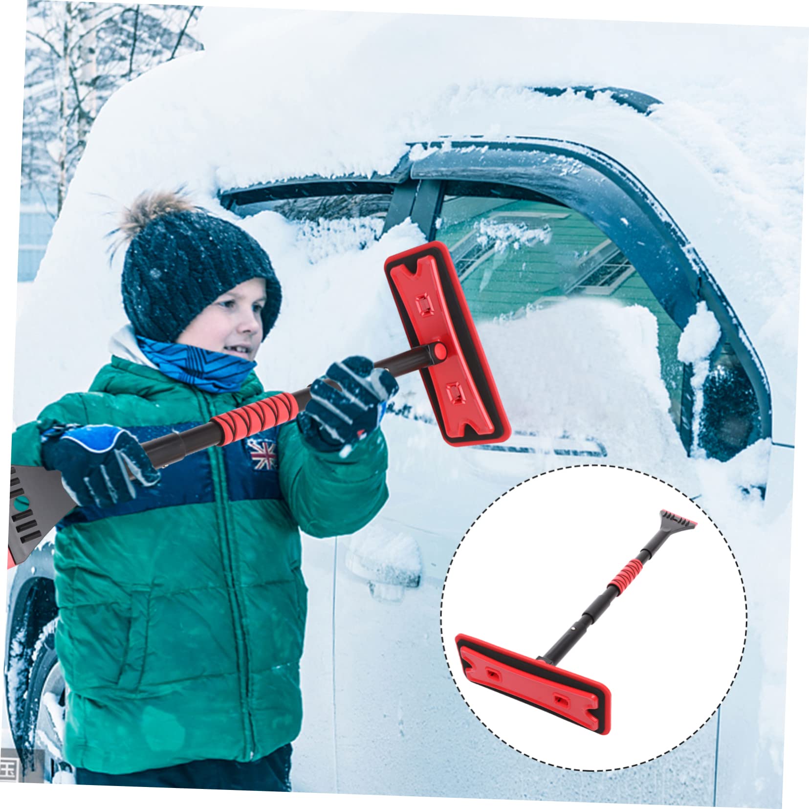 1ensemble Grattoir à Neige Et Brosse Amovible pour Voiture Outil De Nettoyage Détachable Design Ergonomique pour Enlever Glace Et Givre Hiver Rangement Facile Le Coffre