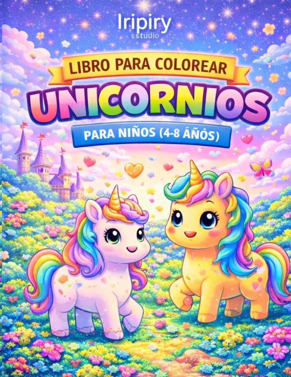 Libro para Colorear Unicornios para Niños: 50 dibujos kawaii fáciles y divertidos | Actividades creativas para niños y niñas