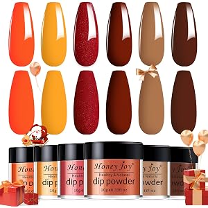 6 Box/Set Fine Dipping Powder Dark Brown Coffee Grey Colors No Need Lamp Cure Dip Powder Nails,Like Gel Polish Effect, Even & Smooth Finishing (6-140-90-143-144-145-10g/box) 12-18-96-143-144