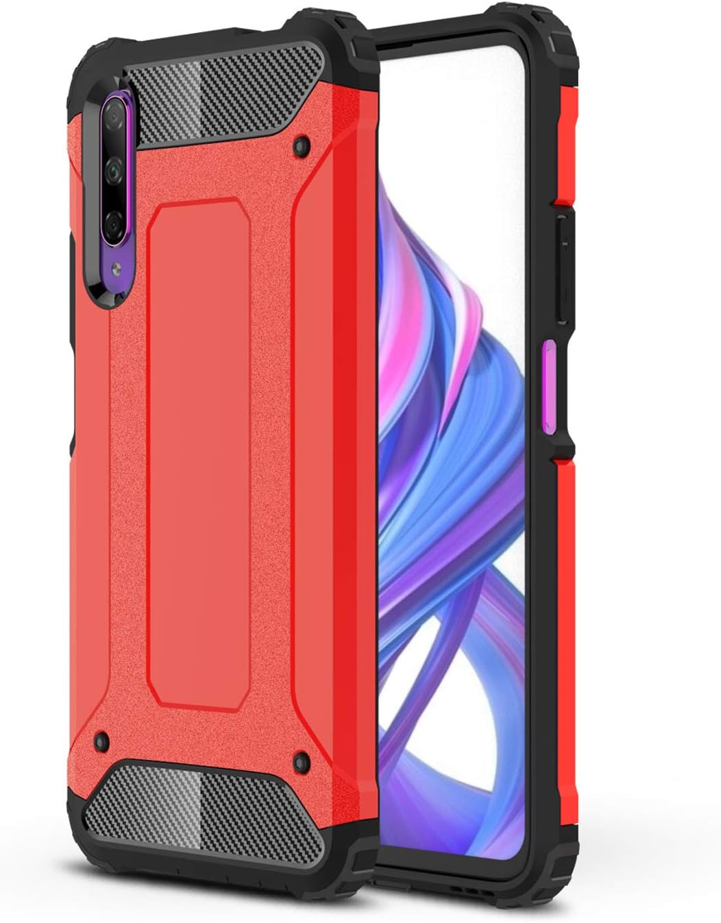 DYIGO Case Compatible with Huawei Honor 9X Pro/Huawei Y9S/Honor 9X,Solid and durable protective cover Four-corner airbag drop-proof mobile phone case(red)