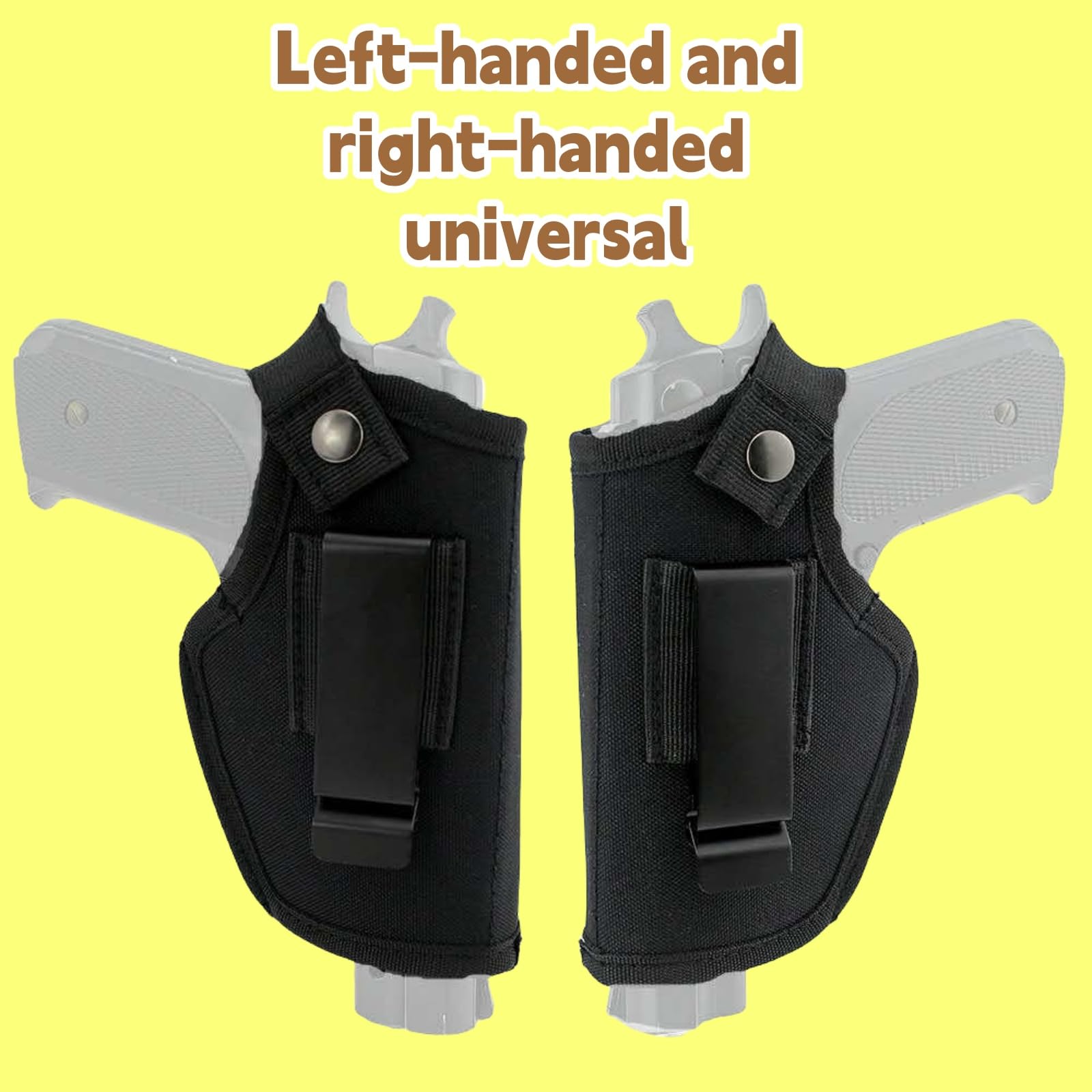 Holster Dissimulé Pour Pistolet - Étui Ceinture Nylon Avec Clip Métal Pour Chasse, Airsoft, Sport