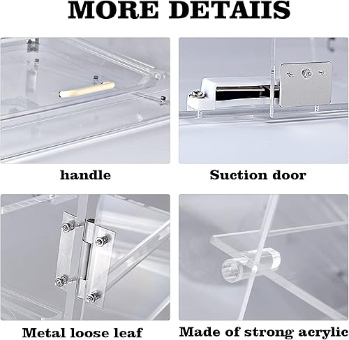 Miniatura 7 de Vitrina de pastelería con 2 bandejas con puertas delanteras y traseras - 21" x 17" x 12"