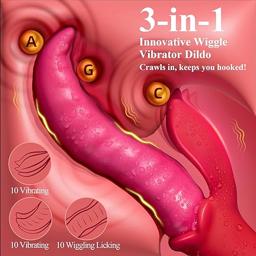 Miniatura 2 de Vibrador de juguetes sexuales para adultos, consolador – Vibrador de ondulación profunda y placer prolongado con acción de lengua lamiendo, con 10