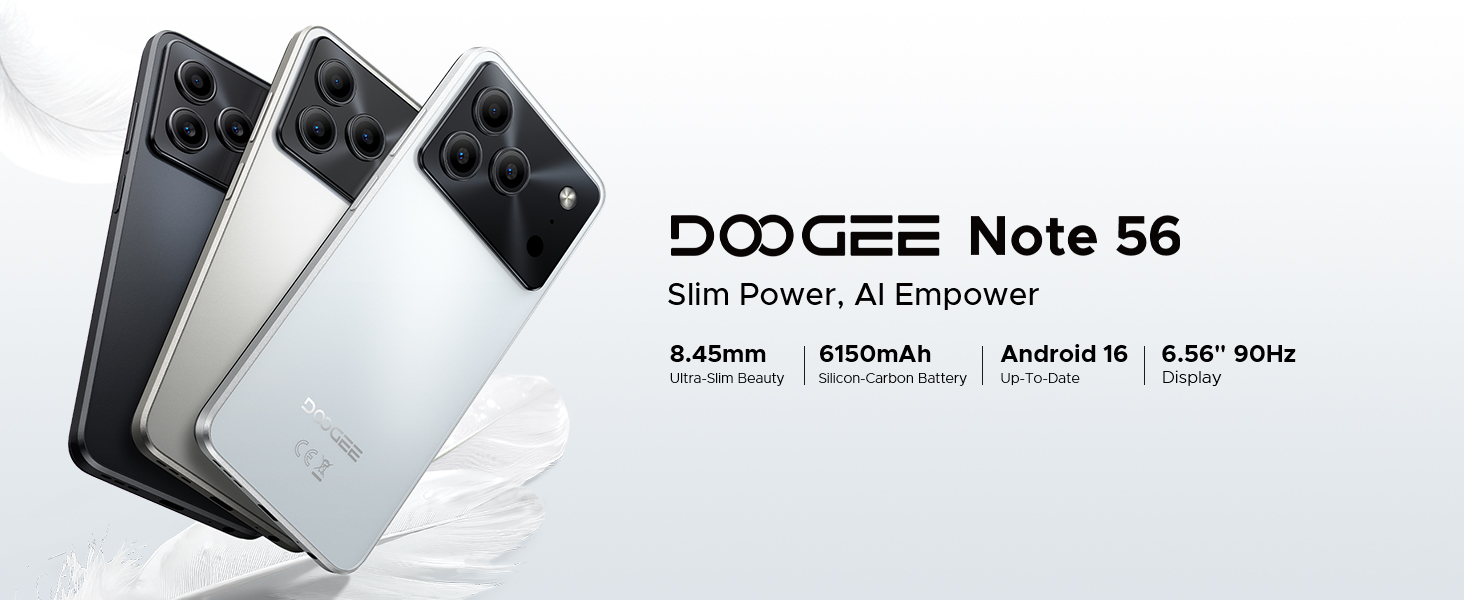 Amazon.com: DOOGEE Note 56 Unlocked Phones, Latest Android 16 OS