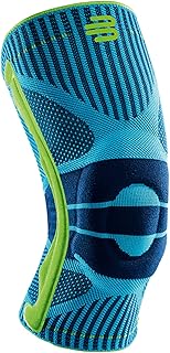 Bauerfeind Sports Knee Support - Breathable Compression Knee Brace for Athletes - Medical Grade Compression - Lightweight, Moisture Wicking, Breathable and Washable Knit Fabric - Rivera Color - Large