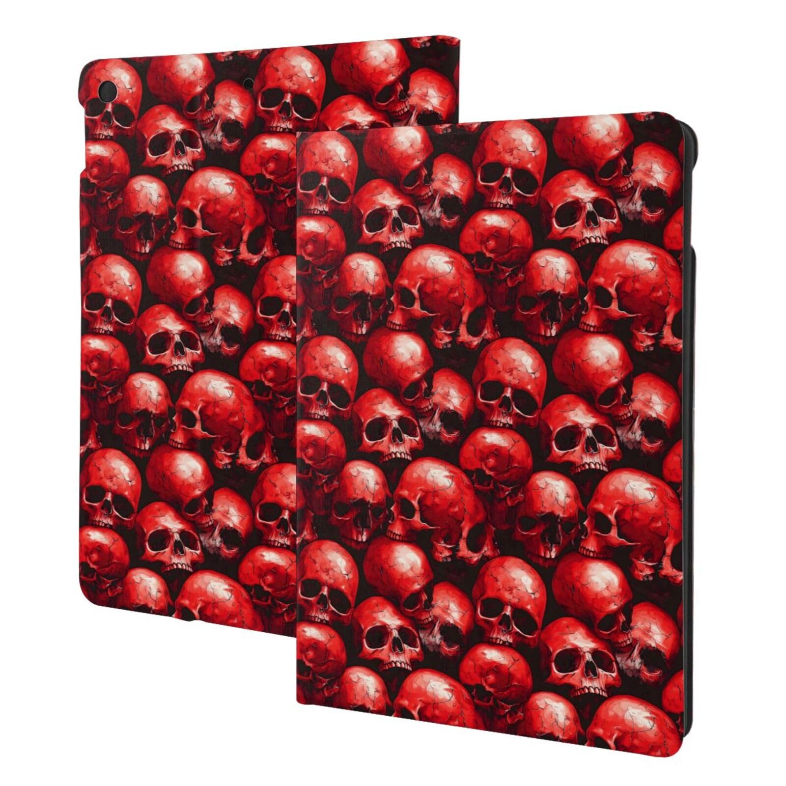 Étui iPad 10.2 tête de mort rouge pour 9e 8e 7e génération - 6