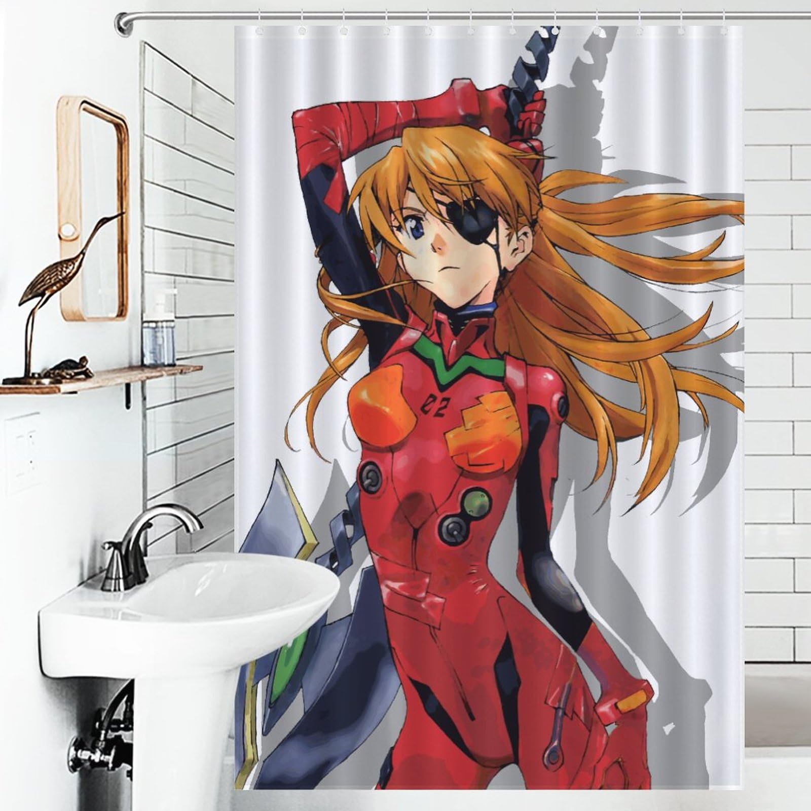 Amazon｜シャワーカーテン 新世紀エヴァンゲリオン EVA アスカ