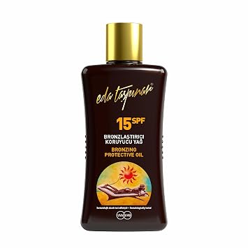 Eda Taspinar Protective Oil, Sunscreen SPF 15 | Moisturizing Body Lotion | Protecting Tanning Lotion for Mediterranean Tan | Tanning Oil with SPF, Broad-Spectrum Nourishing 200 ml/6.8 oz 1 Pack