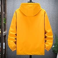 Vista 3 de Ymosrh Chaquetas cortavientos para hombre, abrigos ligeros resistentes al agua para ciclismo, golf, viajes, pesca, exteriores, M-8XL