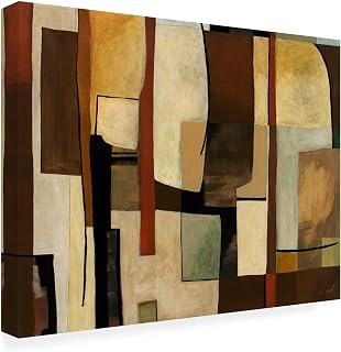 Wrapped Canvas Wall Art - Pablo Esteban 'Abstract Shapes 2' Wall Art for Living Room, Bedroom, or Office Décor - 35x47
