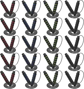 Amazon.com : 20 Pack Weighted Jump Ropes with Steel Cable - Tangle-Free ...