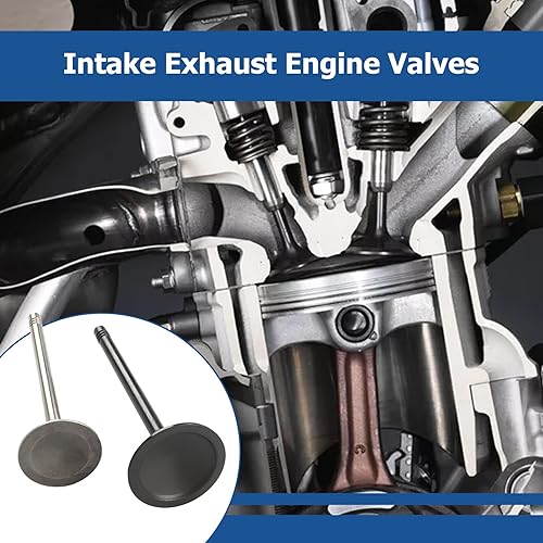 Vista 7 de WFLNHB Válvulas de Motor de Admisión y Escape de Repuesto para GM 2.0L 2.2L 2.4L Ecotec DOHC