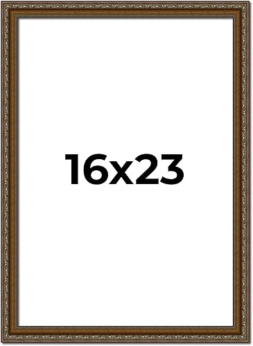 Miniatura 117 de Marco de fotos completo de madera dorada envejecida de 16 x 20 pulgadas con plexiglás acrílico UV, parte trasera de tablero de espuma y accesorios