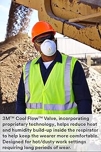 3M Particulate Respirator 8511, Pack of 10, N95, NIOSH APPROVED, Cool Flow Exhalation Valve, Disposable, Braided Comfort Strap, M Noseclip, Personal Protective Equipment
