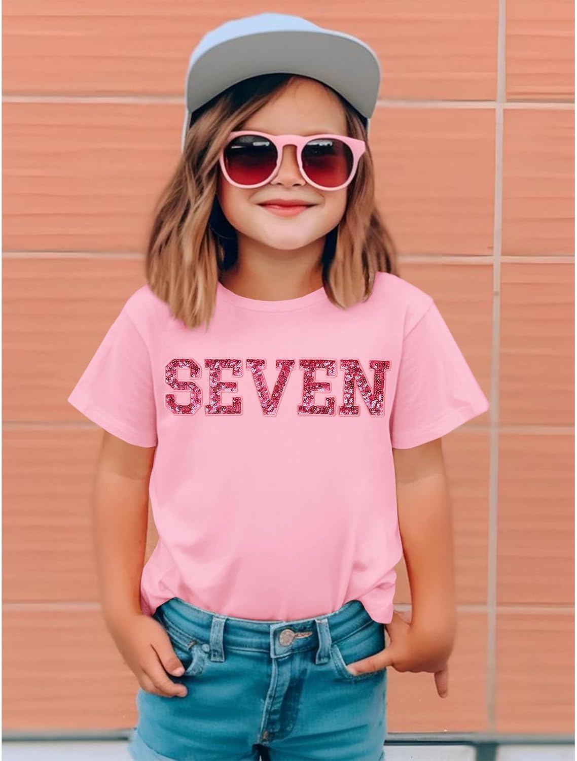 IZYJOY Birthday Girl Shirts 2nd 3rd 4th 5th 6th 7th 8th 9th Girl Birthday Tshirt Kid Bday Outfit Sequin Embroidered Party Tee - Image 2