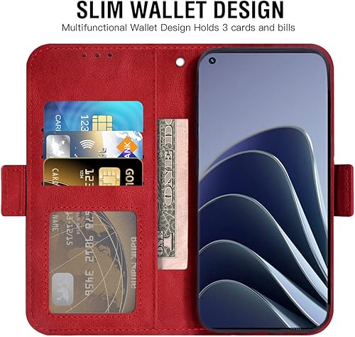 Miniatura 2 de Asuwish Funda compatible con OnePlus 10 Pro One Plus 10Pro 5G y protector de pantalla de vidrio templado, soporte de cuero para tarjetas con tapa,