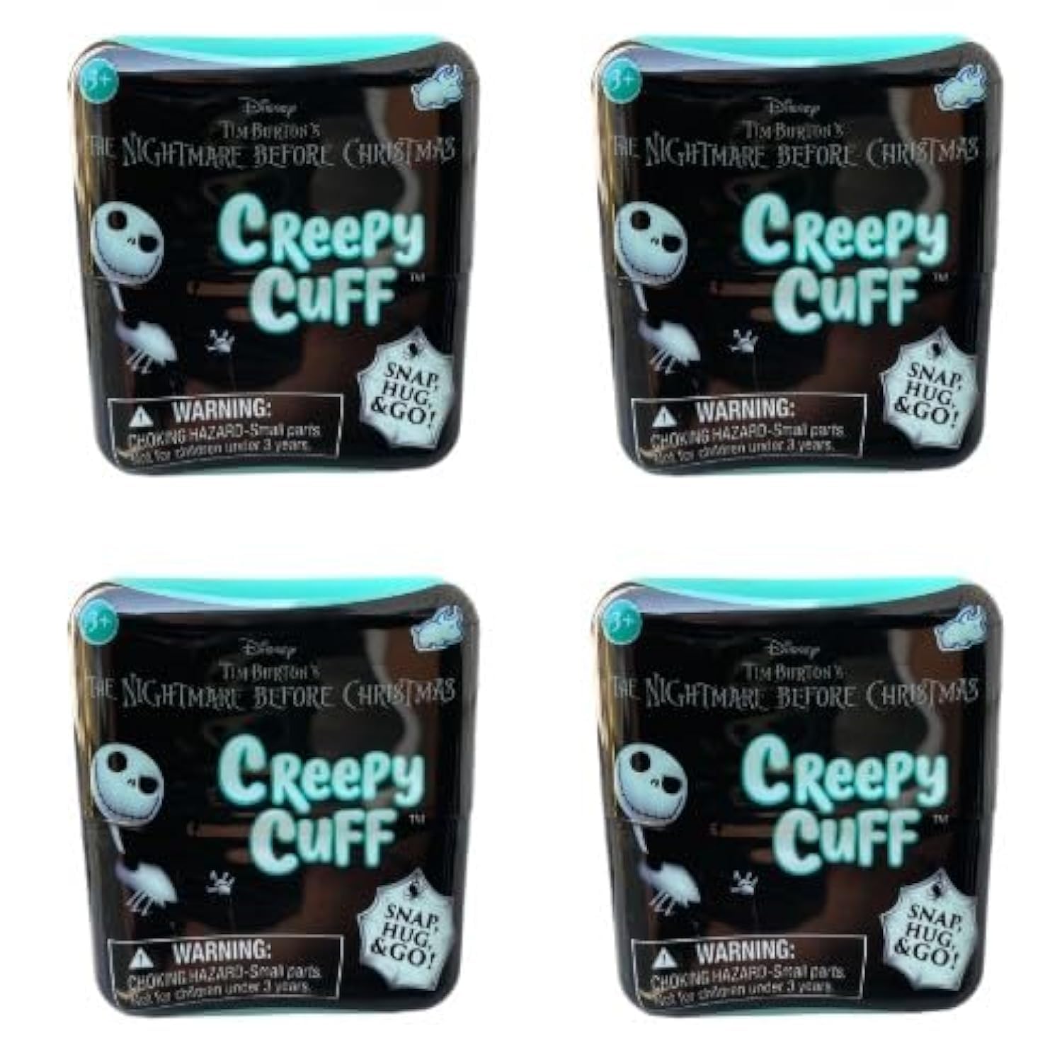 Disney Cutie Cuff Plush Slap Band - Steering Wheel Buddy - Mystery Capsule (1 of 6 Figures at Random) Collect Them All! ((4) Creepy Cuff Mystery Capsule)
