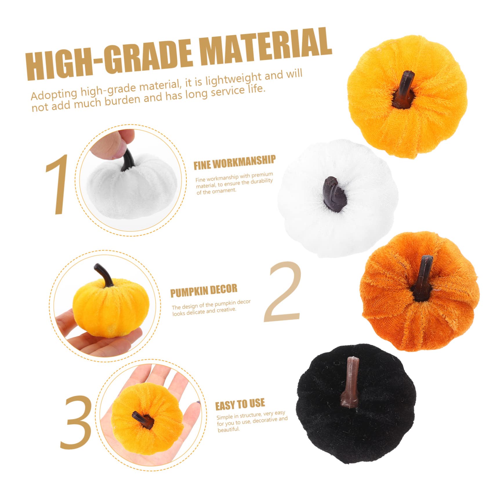 PRETYZOOM 30stücke Künstliche Kürbis Ornamente Bunte Simulation Kürbisse Für Herbstdeko Halloween Thanksgiving Dekorative Accessoires Weiß Orange-rot Gelb Und Schwarz