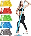 Resistance Bands for Working Out, Physical Therapy Bands, Latex Free Elastic and Exercise Bands Set for Stretching, Suitable for Rehab, Yoga, Pilates, Gym, Home Exercise