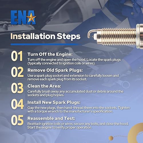 Miniatura 9 de ENA Juego de 6 bujías iridio compatibles con BMW Chrysler Dodge M3 M5 M6 200 300 Pacifica Town & Country Voyager Avenger Challenger Charger Durango