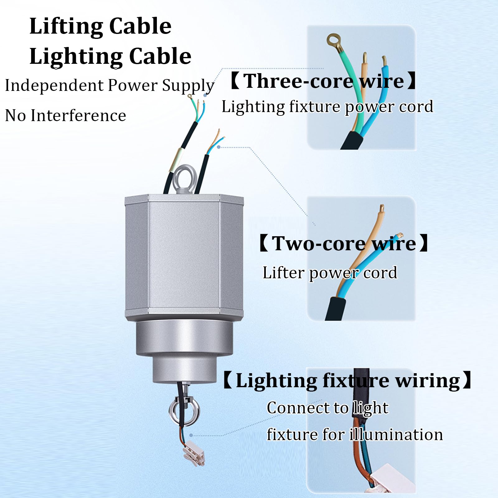 Sollevatore elettrico per lampadario, con telecomando, capacità di carico 2-10 kg, altezza massima 15 m, velocità di sollevamento: 3 m/min, per officine, palestre, magazzini, supermercati