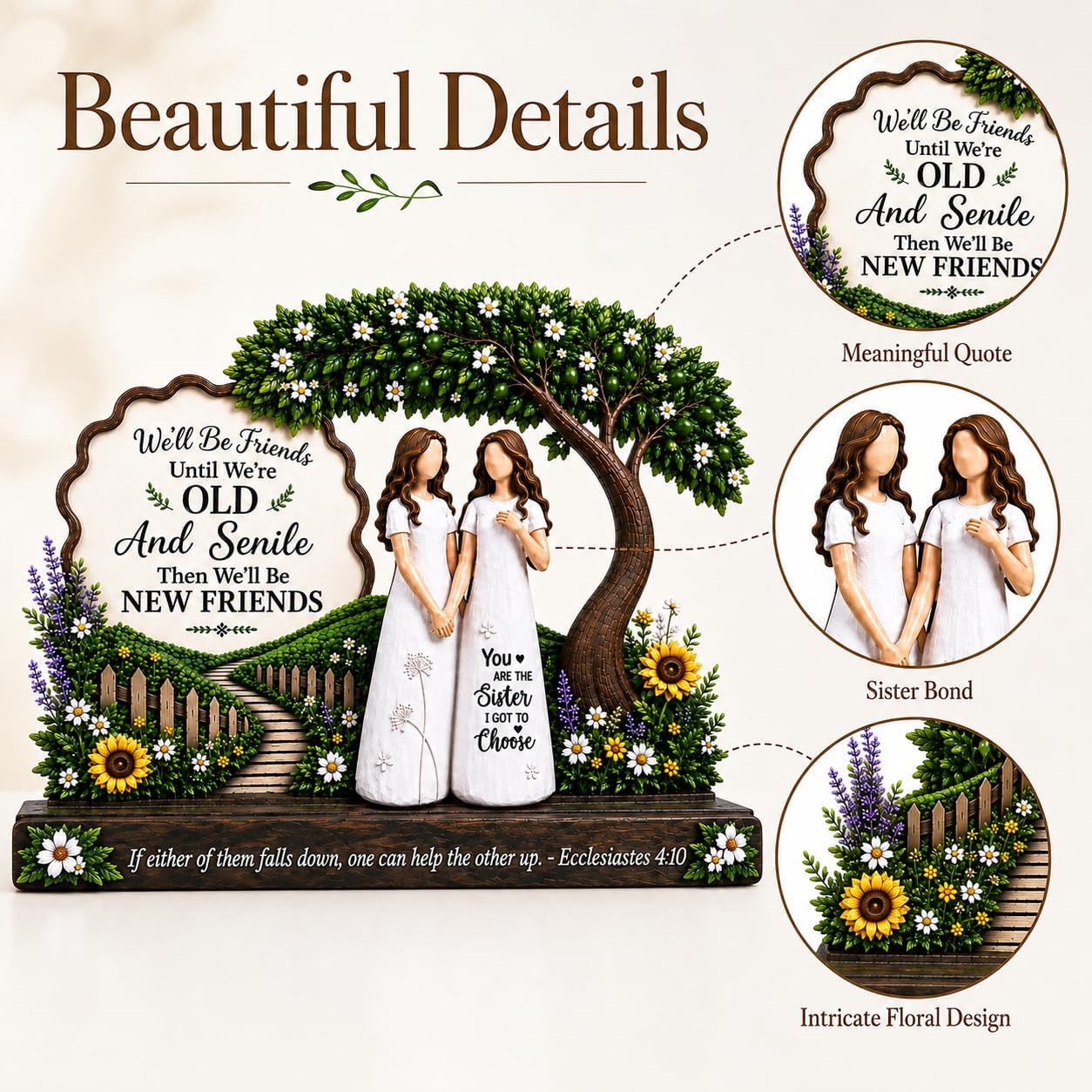 Friendship Gifts for Women, Friendship Keepsake Plaque