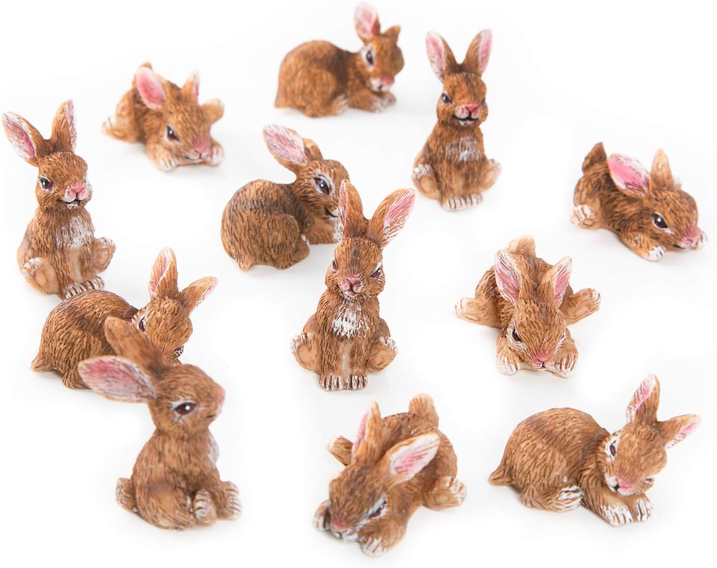 14 Mini-Osterhasen Figuren Set – Niedliche Kaninchen-Deko Für Ostern, Frühling & Tischdekoration