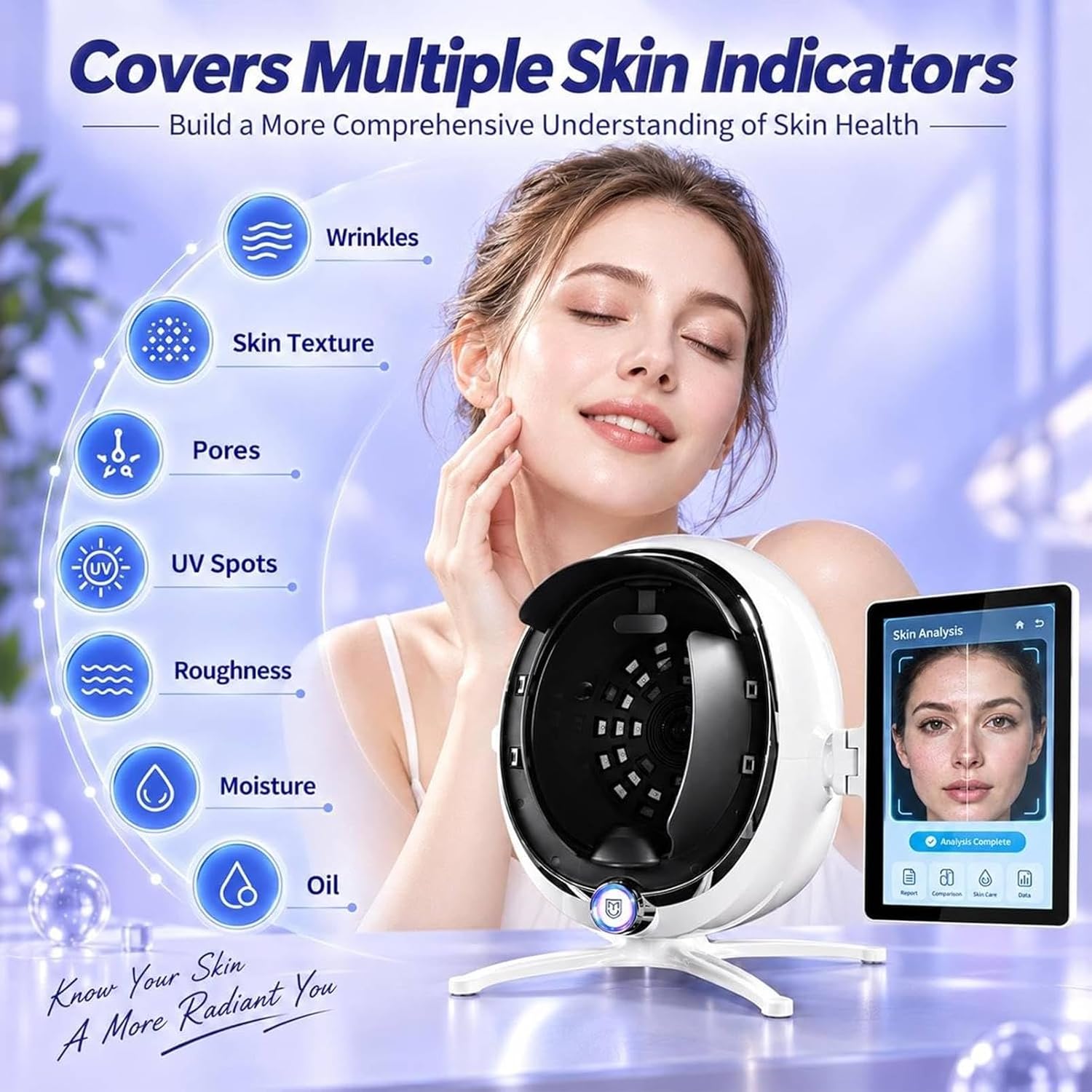 Advanced 3D Facials Skin Analysis Machine Professional Moisture Analyzer