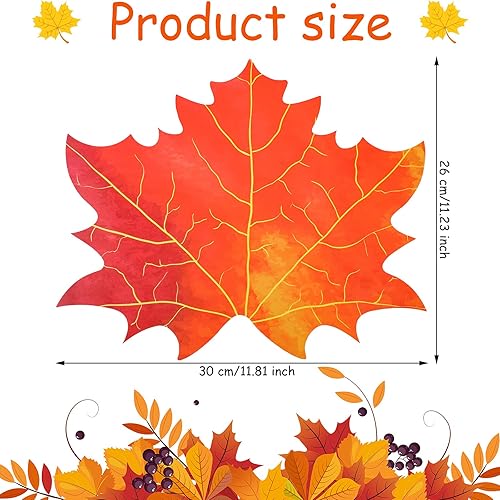 Miniatura 2 de 6 manteles individuales de Acción de Gracias de otoño, resistentes al calor, manteles individuales para mesa de comedor, otoño, cosecha, para el