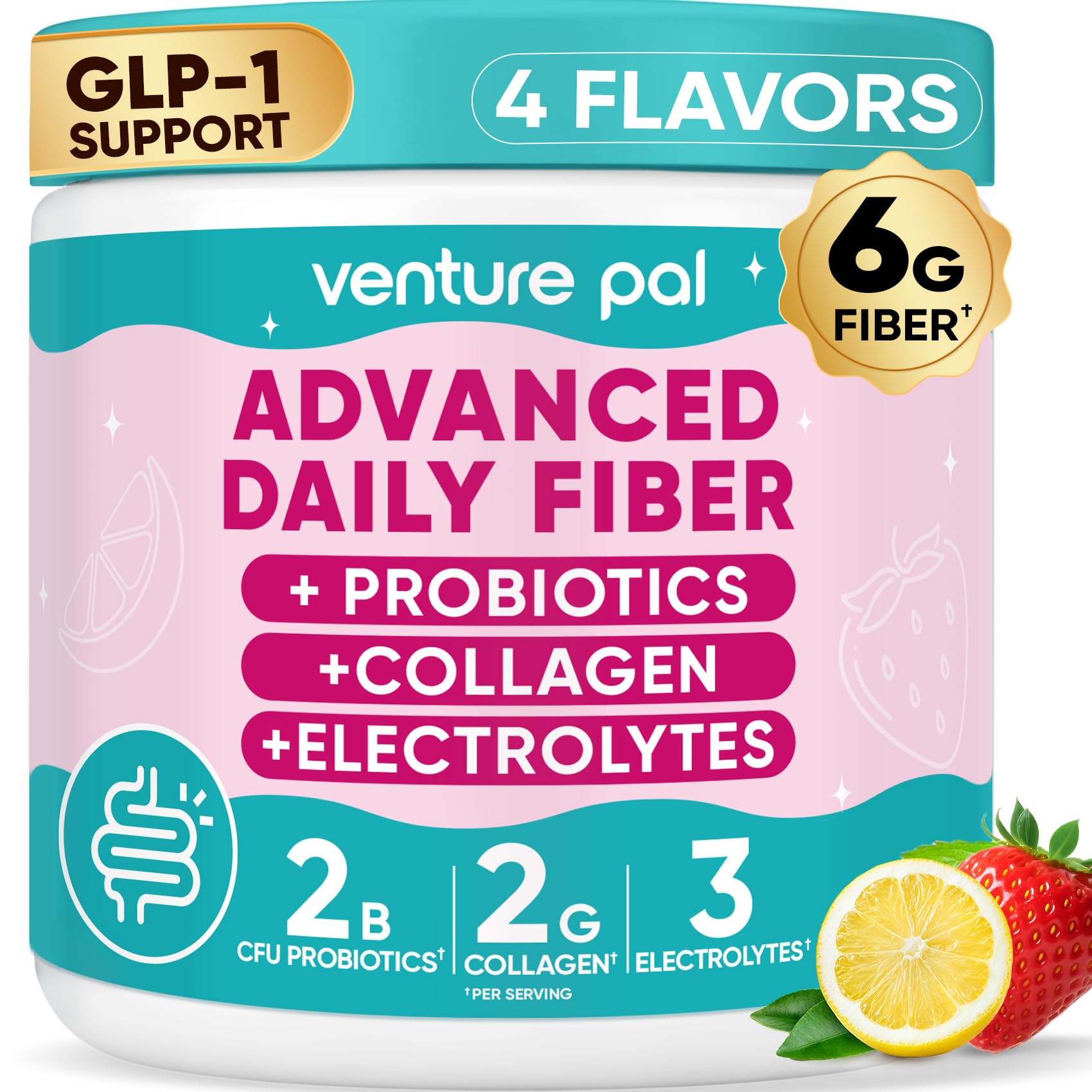 6-in-1 Advanced Daily Prebiotic Fiber Supplement Powder