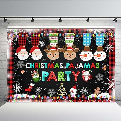 Miniatura 7 de MEHOFOND Suéter feo de invierno de 7 x 5 pies, telón de fondo para fiesta de Navidad, pizarra con texto en inglés May Your Sweater Be Ugly and