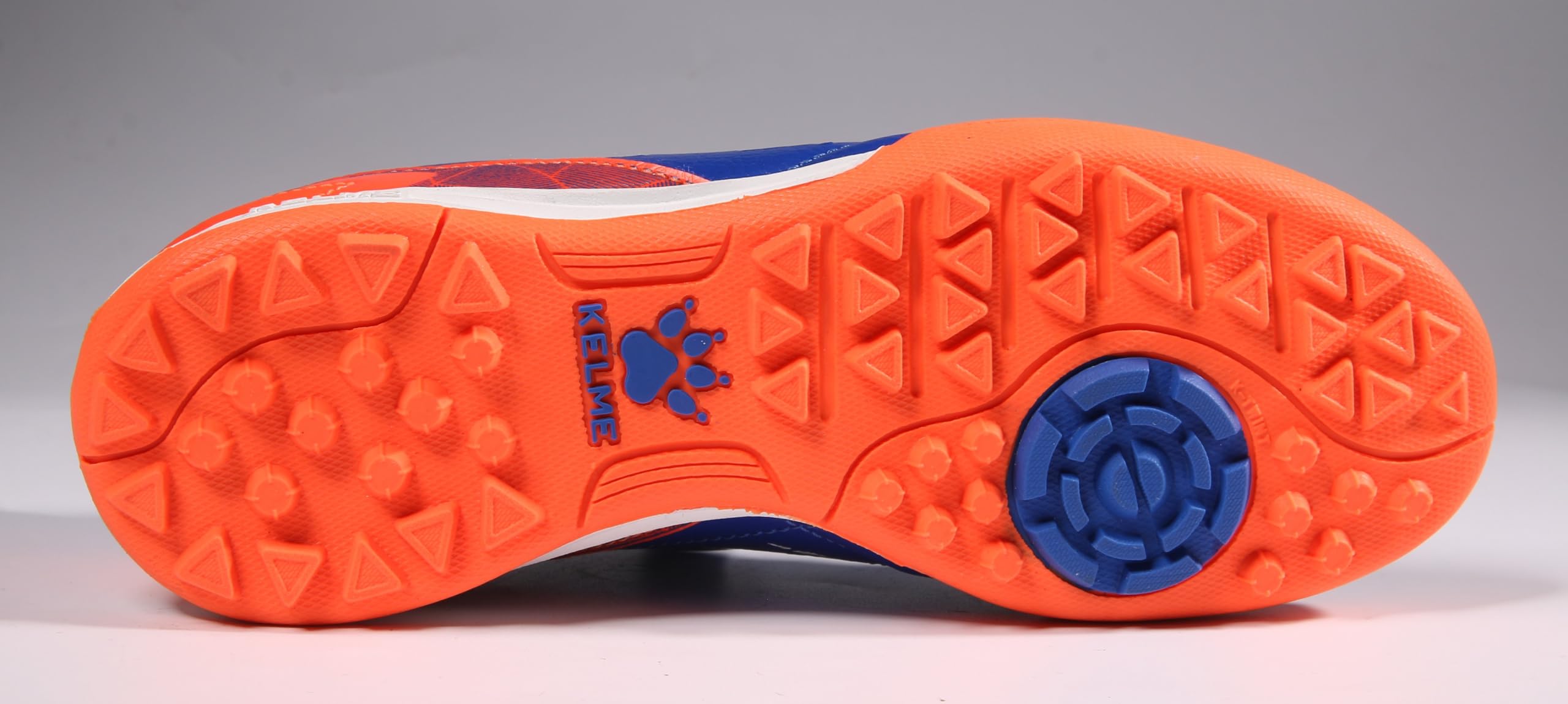 KELME Crampons de football sans lacets pour jeunes et enfants – Chaussures de football futsal ou gazon pour garçons/filles – Chaussures de football à Velcro pour intérieur ou extérieur