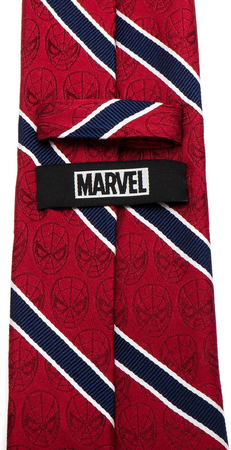 Cufflinks Inc. Spider-Man Red and Navy Stripe Men's Tie