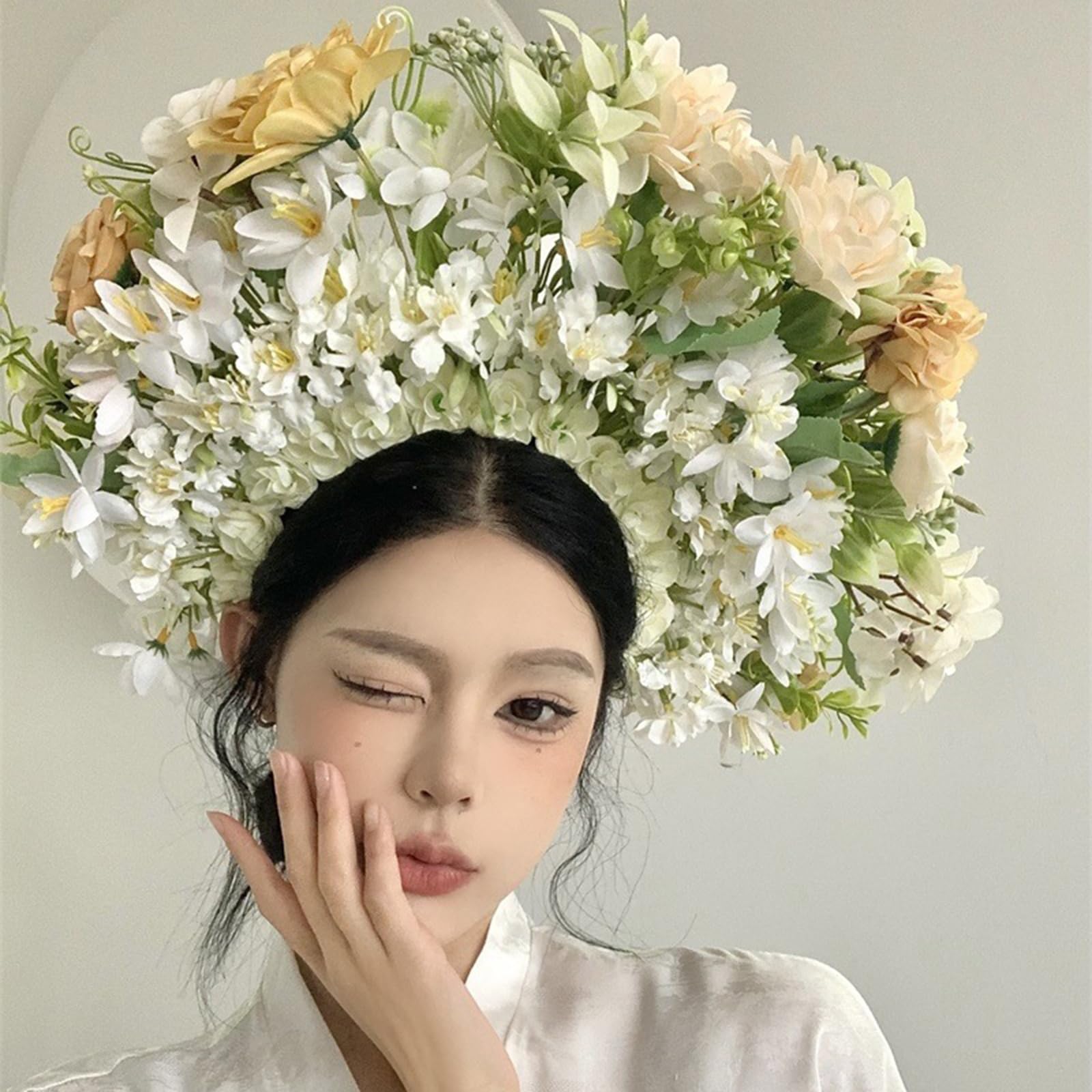 Diademas de flores para mujer, flores para novia, suministros para bodas, fiestas, guirnaldas florales, coronas para el pelo, diademas florales