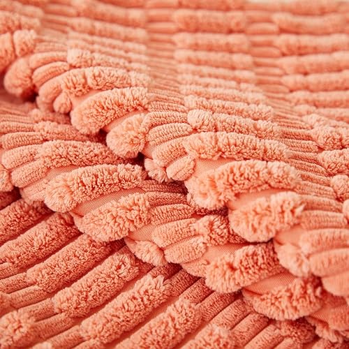 Miniatura 57 de Sunday Praise Paquete de 2 fundas de almohada decorativas de pana de 18 x 18 pulgadas, fundas de almohada cuadradas de rayas bohemias suaves