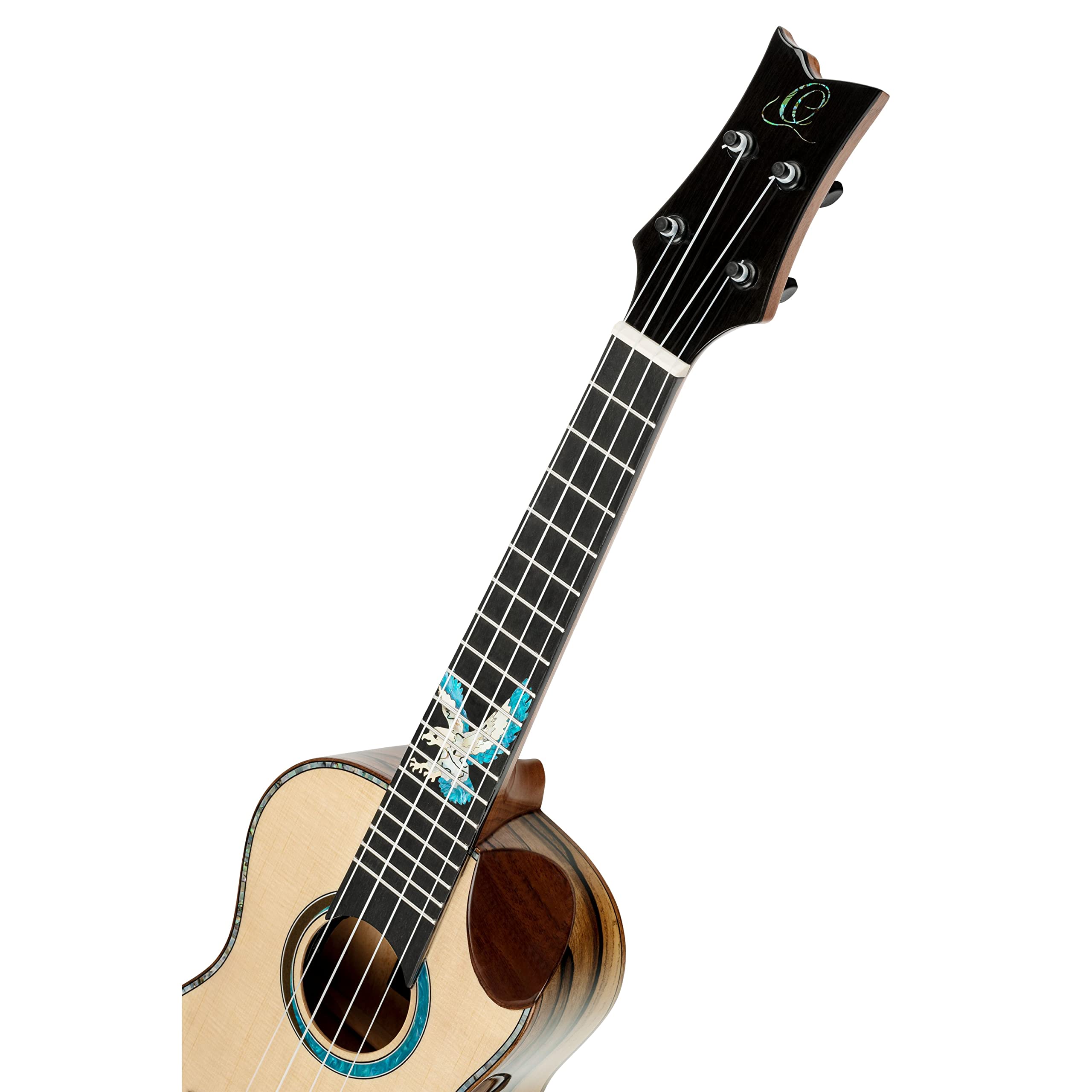 Ortega Guitars Elektro-akustyczne Ukulele Koncertowe – Seria The Private Room – W Zestawie Z Pokrowcem – Świerk/Biały Heban, Wykończenie Naturalne (EAGLESUITE-U)