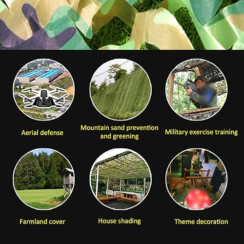 Miniatura 2 de KDDEON Militar Anti-aéreo camping al aire libre Tiro Caza cubierta de coche Jungle Camo Netting,Jardín Terraza Infantil Decoración de poliéster