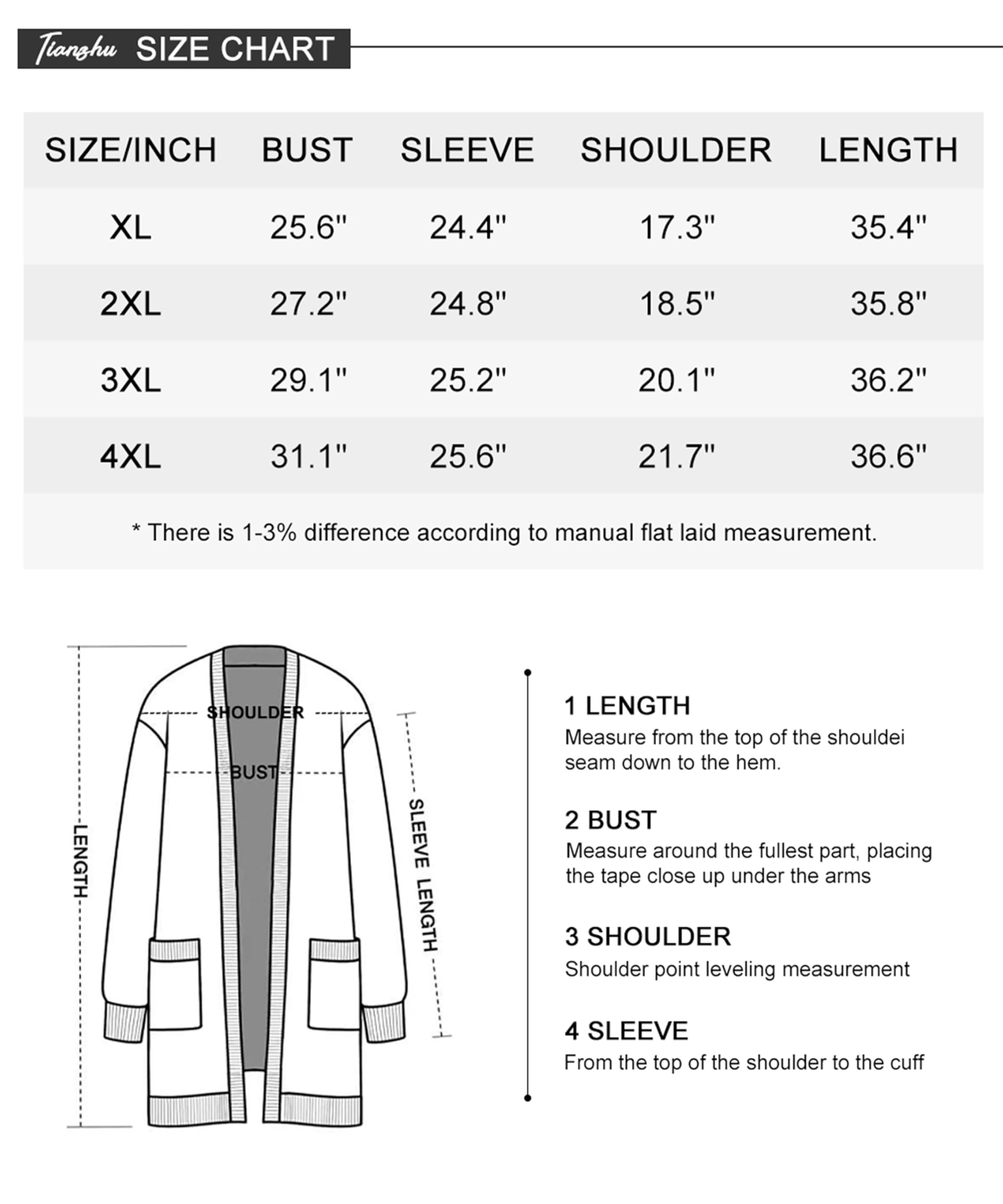 TIANZHU Cárdigan ligero de talla grande para mujer, con frente abierto, manga larga, ajuste holgado, casual, con bolsillos, talla XL-4XL