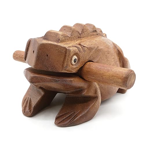 BSIRI 5" Wooden Frog Rasp - Musical instruments of Africa
