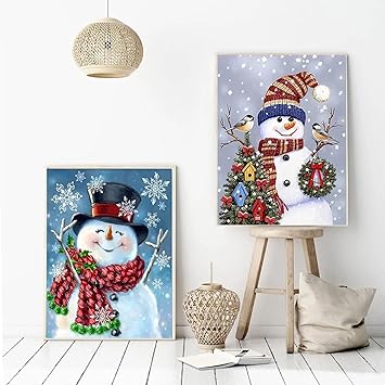 Amazon Co Jp クリスマスウォールアートキャンバス絵画クリスマスツリーリース雪の背景写真北欧ポスター写真家の装飾50x70cmx2 x28 X2 フレームレス ホーム キッチン