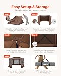 VEVOR Surveillez la tente d'écran de Gazebo, 12 x 12 ft Grand 6-Sided Tente de camping Canopy avec haut amovible & Sac de transport, ensemble rapide & Bite-Proof, Maison d'écran Sun Shelter pour 8-10 personnes Patio arrière, Brown