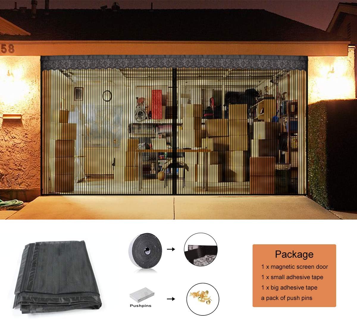 Buу 1 gеt 1 Garage Door Screen with Magnetic 9x7Ft for one car Garage - Magnetic Garage Screen Door Heavy Duty Mesh - Patio Porch Privacy Curtain Bеѕt Quаlіtу 🔥 Garage Door Screen with Magnetic 9x7Ft for one car Garage - Magnetic Garage Screen Door Heavy Duty Mesh - Patio Porch Privacy Curtain
