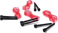Vista 11 de Mind Reader Cuerda de saltar ajustable y mango de 4.75 pulgadas, (paquete de 4), color negro